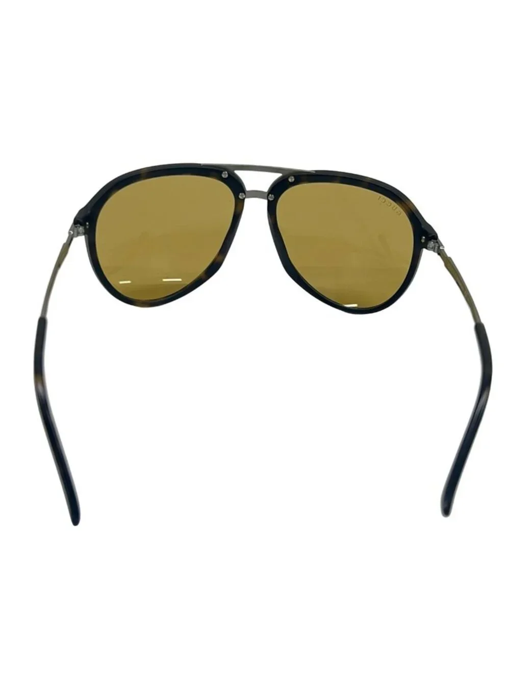 Gucci Sunglasses S Dark Yellow Black Multi Eyewear